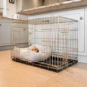 Dog Crate with Cosy & Calming Puppy Crate Bed in Savanna Oatmeal by Lords & Labradors