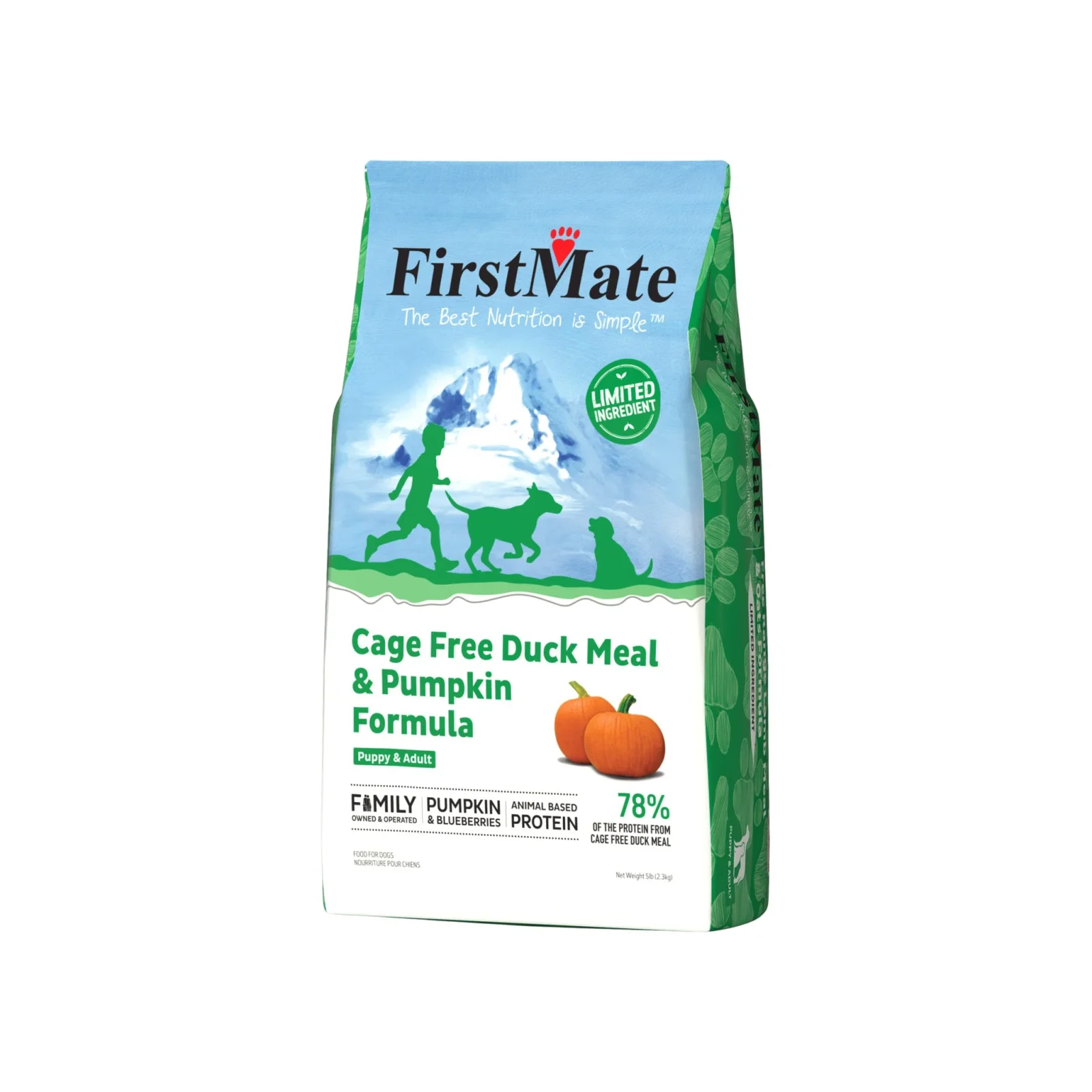 FirstMate Cage Free Duck Meal & Pumpkin Formula Grain Free Dry Dog Food