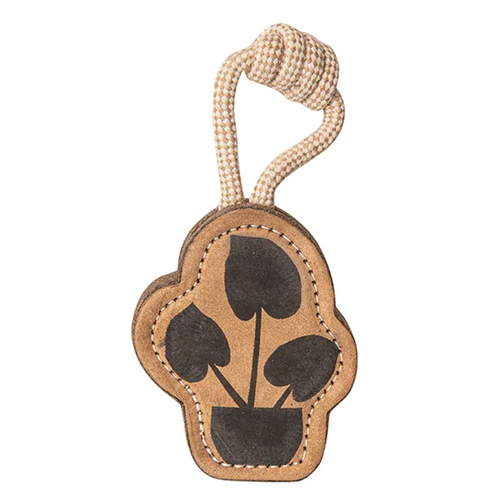 Pawpourri Plant Shaped Chew Toy for Dogs (Brown)