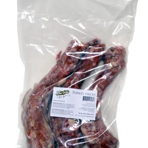 OC Raw Frozen Foods Turkey Necks Cat and Dog Supplements and Treats - 3 lb Bag