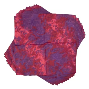 Red Purple Tie Dye Dog Bandana, 22 inch, 12 Pack