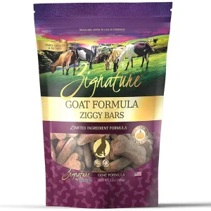 Pets Global Grain-Free Ziggy Bars Zignature Goat Formula Biscuit Dog Treats - 12 oz Bag
