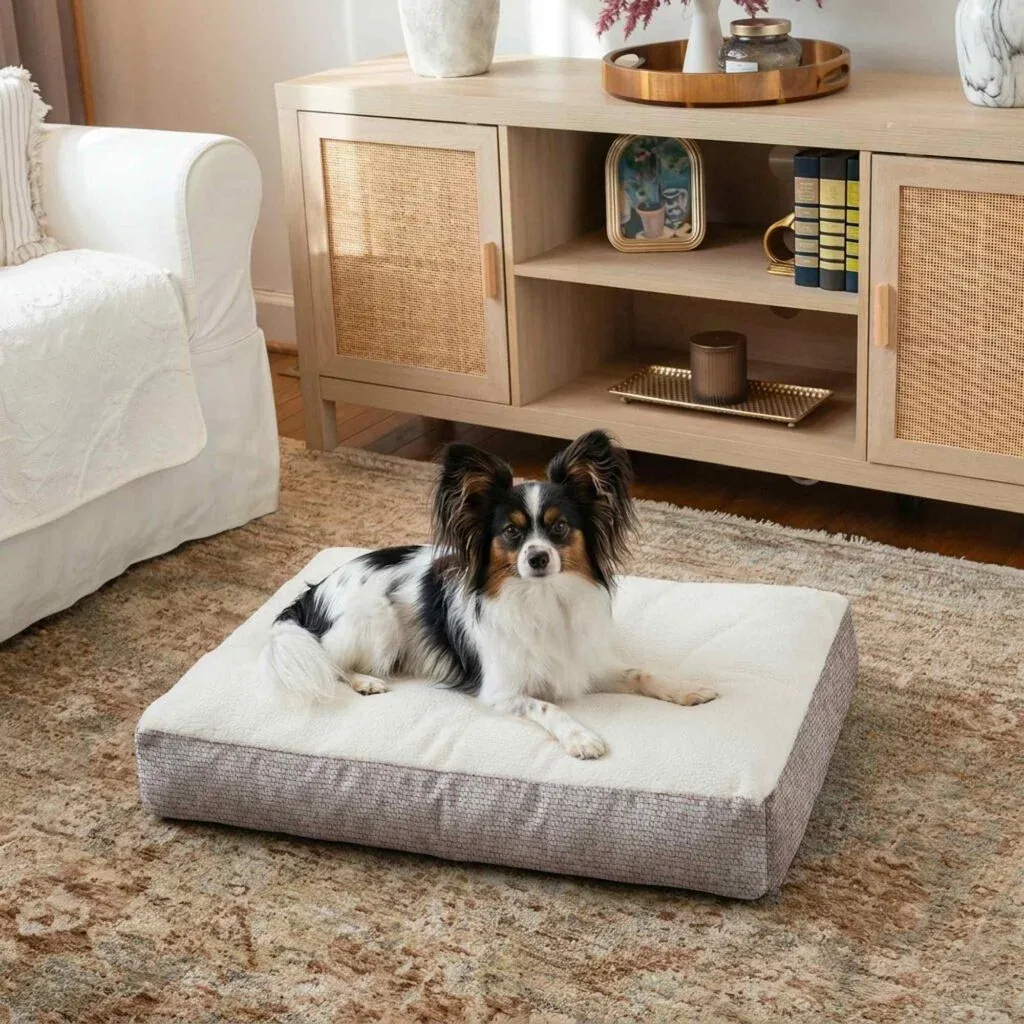 Slumber Spot Velvet Rectangle Dog Bed – Reversible & Washable - Image 2