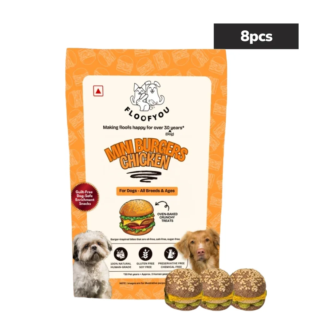 Floofyou Mini Burger Chicken Oven Baked Cookie Dog Treats - Image 2