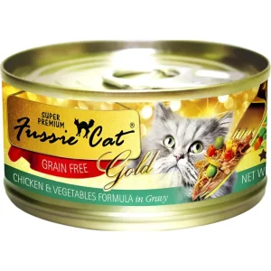 Fussie Cat Chicken Vegetables with Gravy Canned Cat Food - 24/5.5 oz Cans - Case of 1