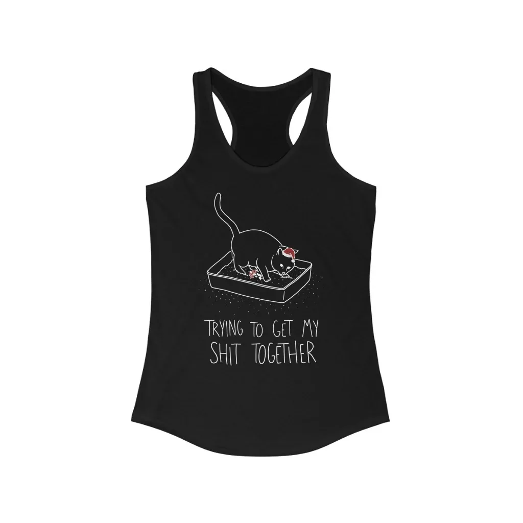 Santa's Little Helper Shit Together Racerback Tank Top - Image 2