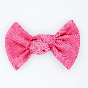 Corduroy Hair Bow - Rosy
