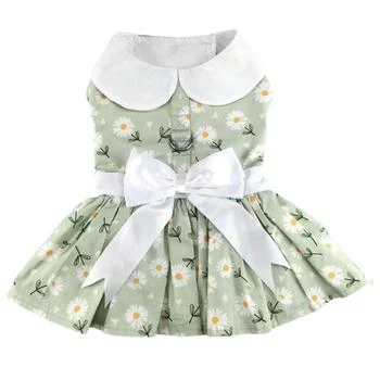 Mint Green Daisy Dog Dress with Matching Leash - Image 2
