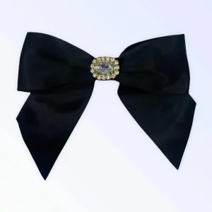 Luxurious Satin Bows - Dog Hair Bow with Stones by Bark Fifth Avenue