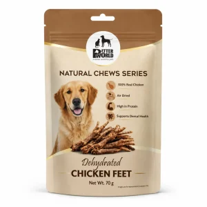 Petter World Dehydrated Chicken Feet Natural Crunchy Chews Dog Treats