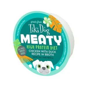 Tiki Dog Meaty Duck Recipe Prepared Dog Food - 3 oz Cups - Case of 4