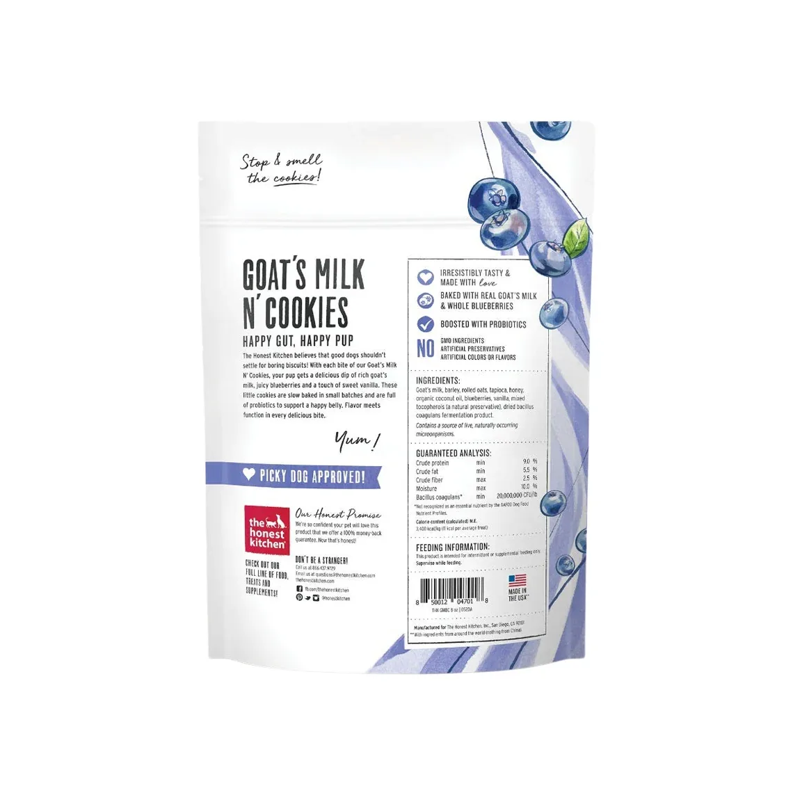 The Honest Kitchen Goat's Milk N' Cookies 8 oz Treats for Dogs - Image 2