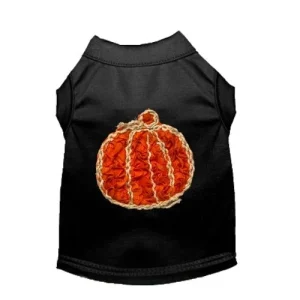 Chiffon Rose Halloween Pumpkin Shirt in Black