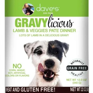 Dave's Pet Food Gravylicious Lamb & Veggies Canned Dog Food - 12 oz Cans - Case of 12