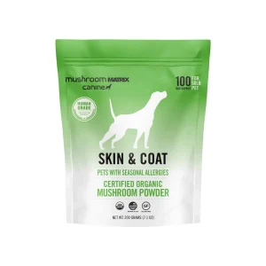 Canine Matrix Skin & Coat Organic Mushroom Allergy Support Supplement for Dogs