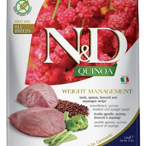 Farmina N&D Quinoa Weight Management Lamb Dry Dog Food - 5.5 lb Bag