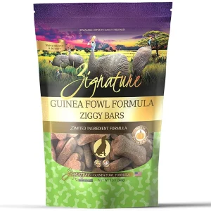 Pets Global Grain-Free Ziggy Bars Zignature Guinea Fowl Formula Biscuit Dog Treats - 12 oz Bag