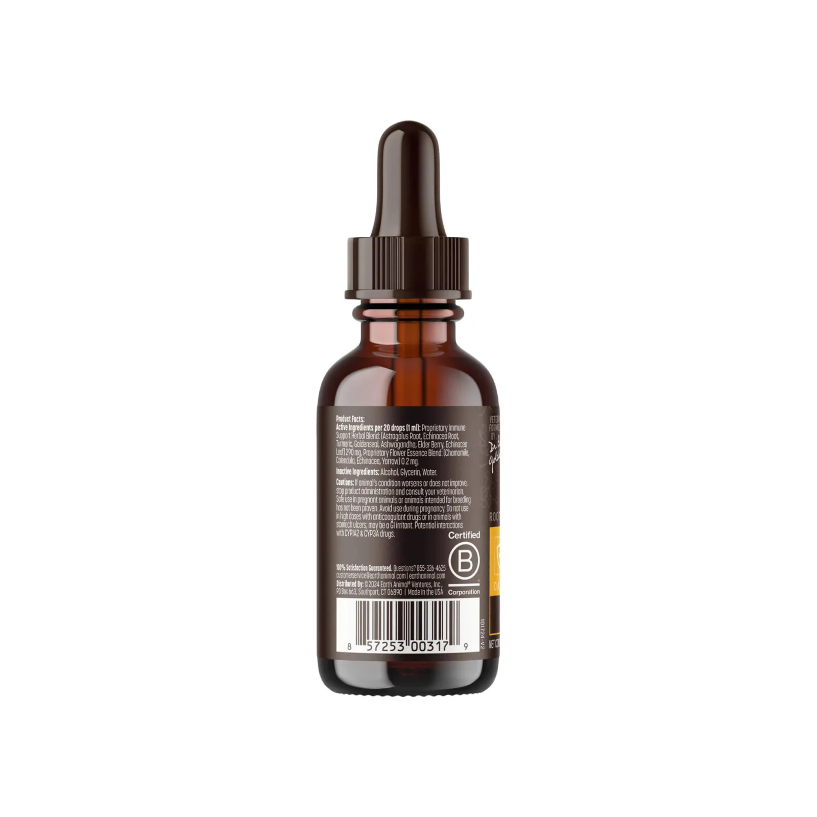 Earth Animal Organic Herbal Remedies Immune Support Tincture for Dogs - Image 2