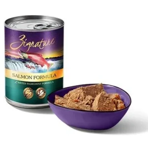 Zignature Salmon Formula Canned Dog Food - 12/13 oz Cans - Case of 1