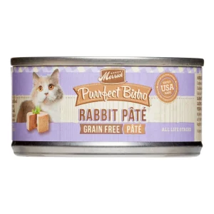 Merrick Grain-Free Purrfect Bistro Rabbit Pate Canned Cat Food - Case of 24
