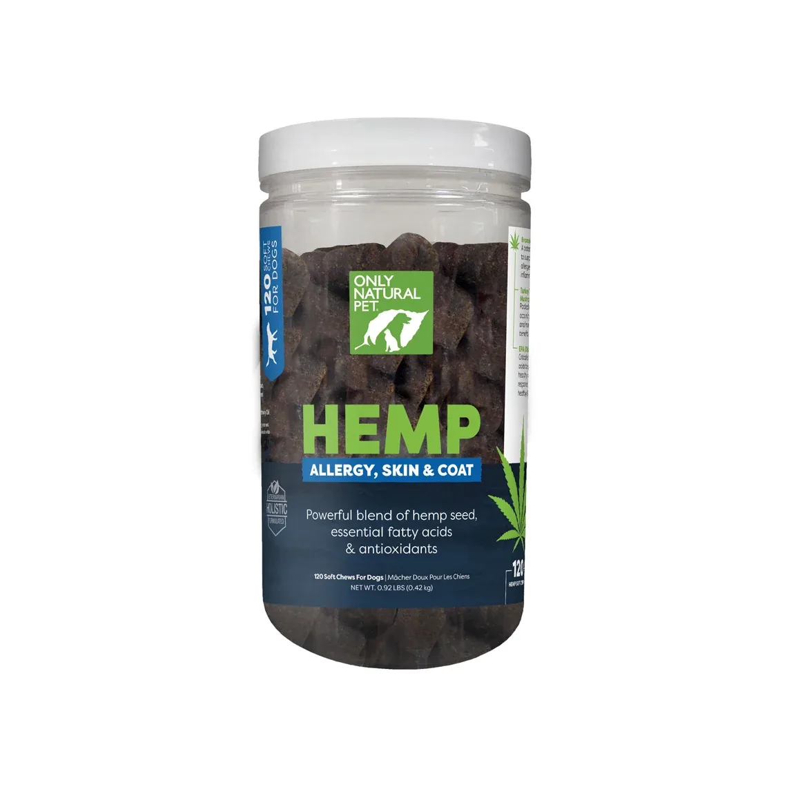 Only Natural Pet Hemp Allergy Skin & Coat Soft Chews for Dogs - Image 2