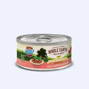 Whole Earth Farms Grain-Free Salmon Morsels in Gravy Recipe Canned Cat Food - 2.75 oz Cans - Case of 24