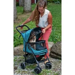 Happy Trails NO-ZIP Pet Stroller in Emerald - Image 2