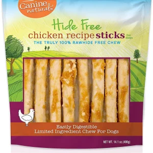 Canine Naturals Hide-Free Chicken Dog Bully Sticks - 5 Inch - 14.1 oz - 40 Count