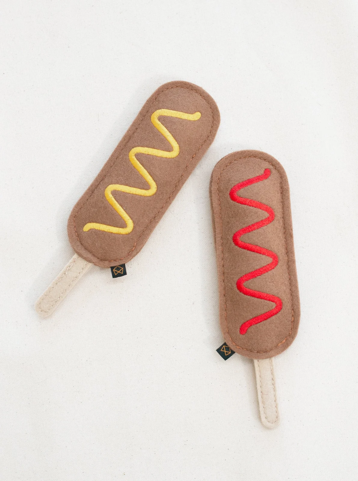 CORN DOG SQUEAKER DOG TOY