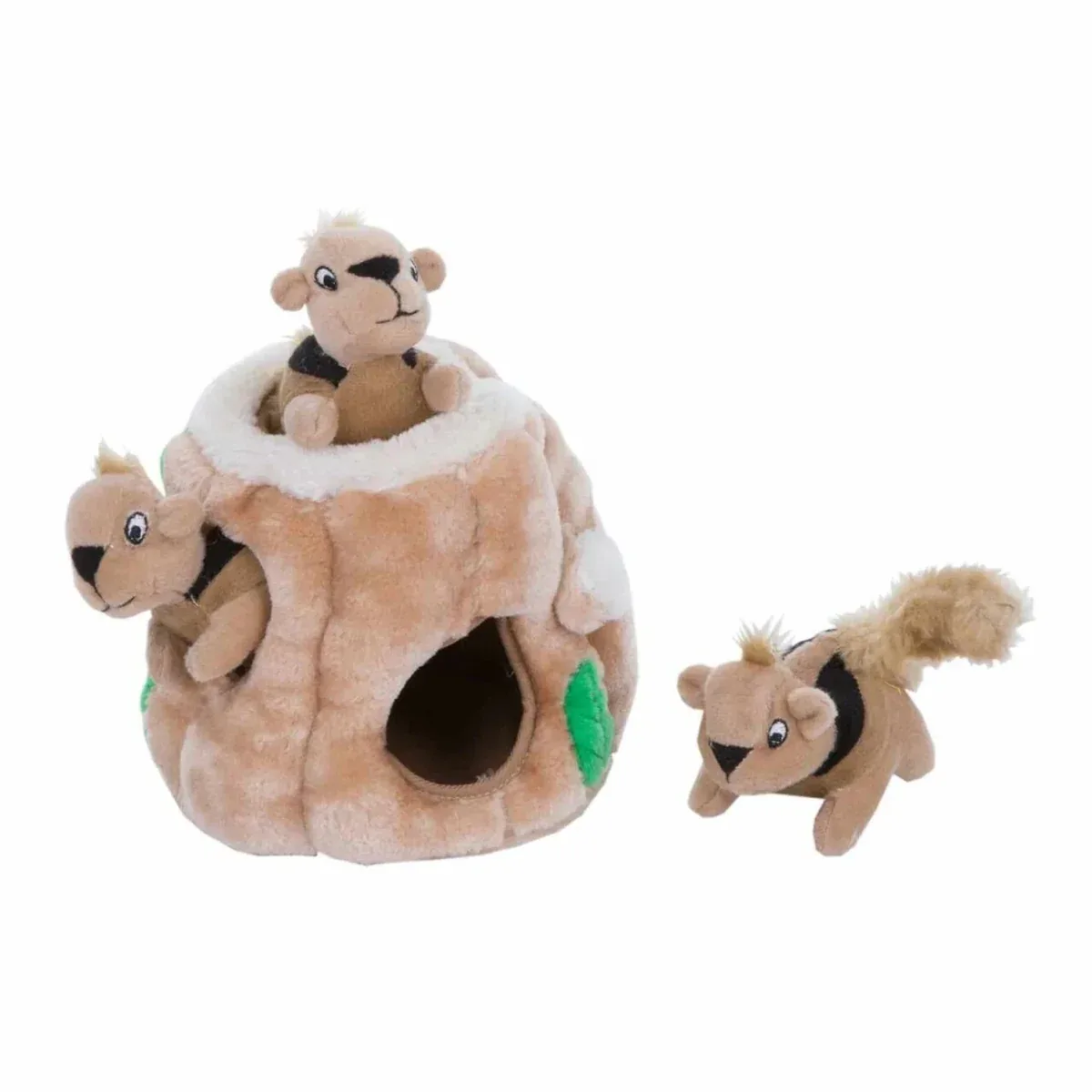 Outward Hound Hide A Squirrel Plush Dog Puzzle Dog Toy Brown, SMALL