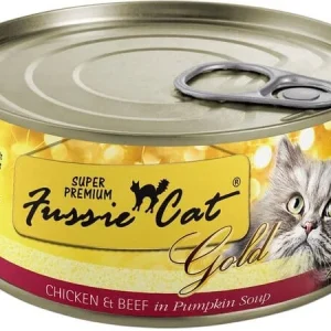 Fussie Cat SP Chicken & Beef Formula in Pumpkin Soup Canned Cat Food - 24/2.82 oz Cans - Case of 1