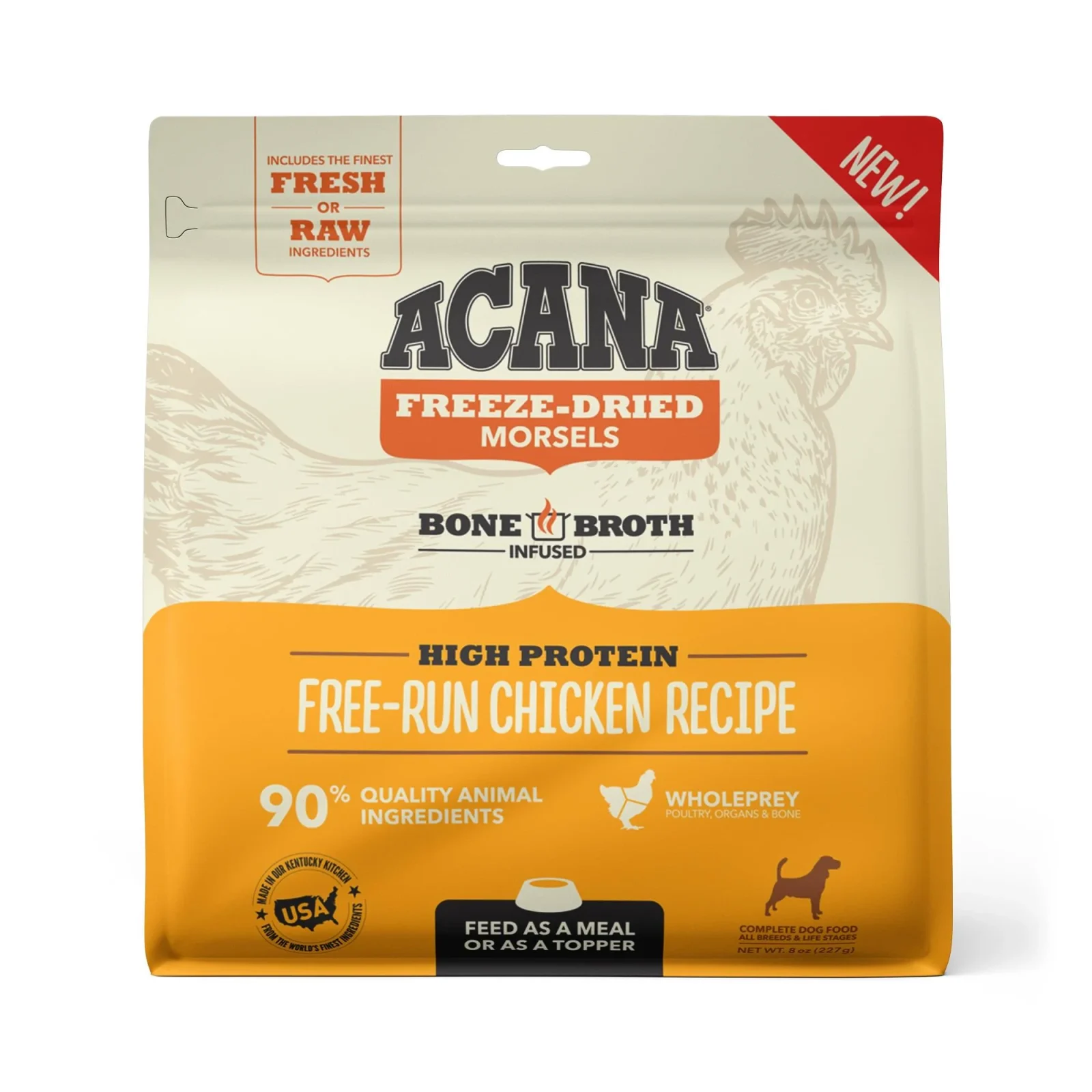 Acana 'Kentucky Dogstar Chicken' Morsels Free Freeze-Dried Dog Treats - Run Chicken Recipe