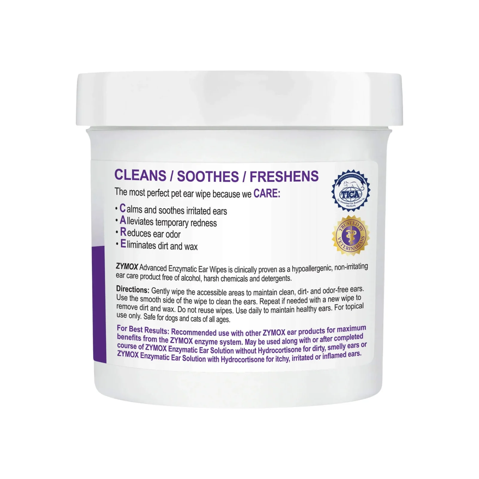 Zymox Advanced Enzymatic Ear Wipes for Dogs & Cats - Image 2
