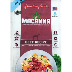 Grandma Lucy's Macanna Grain-Free Beef Freeze-Dried Dog Food - 1 lb Bag