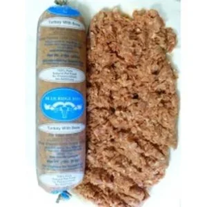 Blue Ridge Beef Frozen Food Turkey & Bone Cat and Dog Chubs - 2 lb Chub