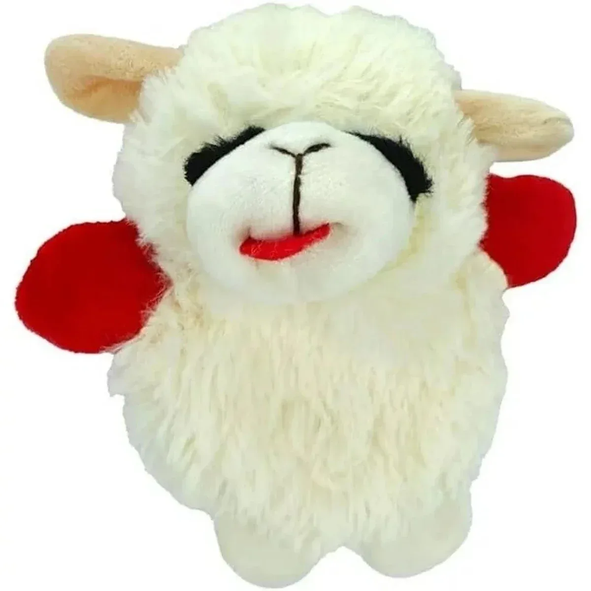 Multipet Mini Lamb Chop Crinkle Plush Dog Toy 6 in