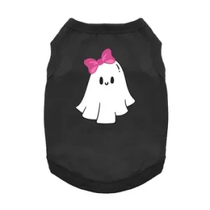Cute Ghost with Bow Dog Tank