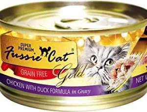 Fussie Cat Chicken with Duck in Gravy Canned Cat Food - 24/5.5 oz Cans - Case of 1