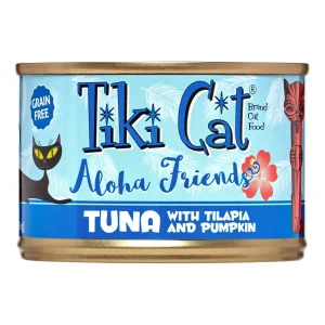 Tiki Cat Grain-Free Aloha Friends Tuna with Tilapia & Pumpkin Canned Cat Food - 5.5 oz Cans - Case of 8