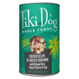 Tiki Dog Luau Chicken in Lobster Consomme with Brown Rice Sweet Potato & Egg Whole Wet Dog Food - 13.6 oz Can - Case of 12