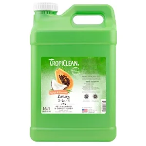 Tropiclean Papaya Plus Dog Shampoo and Conditioner, 2.5 Gallons