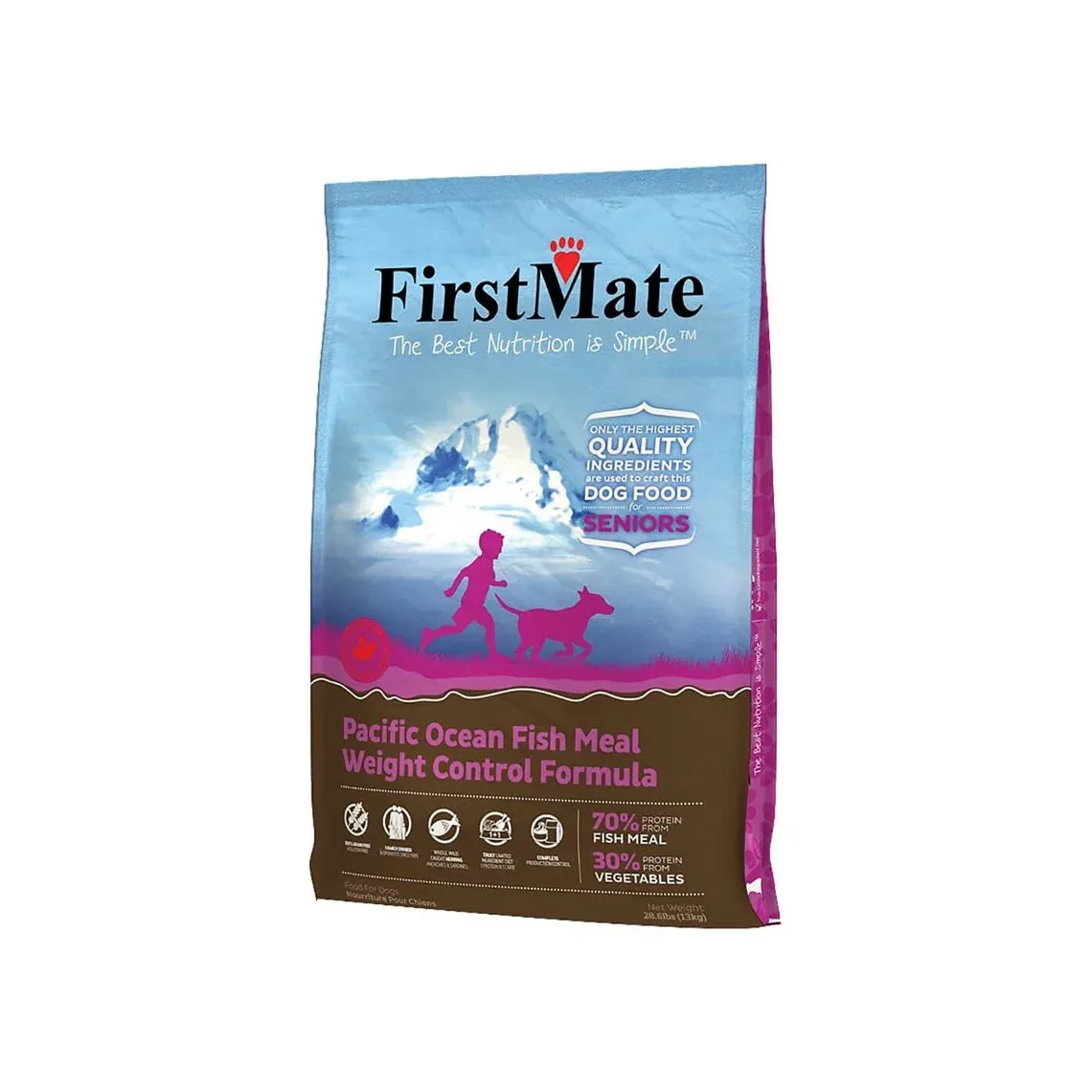 FirstMate Pacific Ocean Fish Meal Weight Control Formula Grain Free Dry Senior Dog Food - Image 2