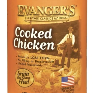 Evanger's Cooked Chicken All Meat Classic Canned Wet Dog Food - 13 oz Cans - Case of 12