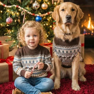 Caribou Sweater (Only Dog & Kid Sizes Left)