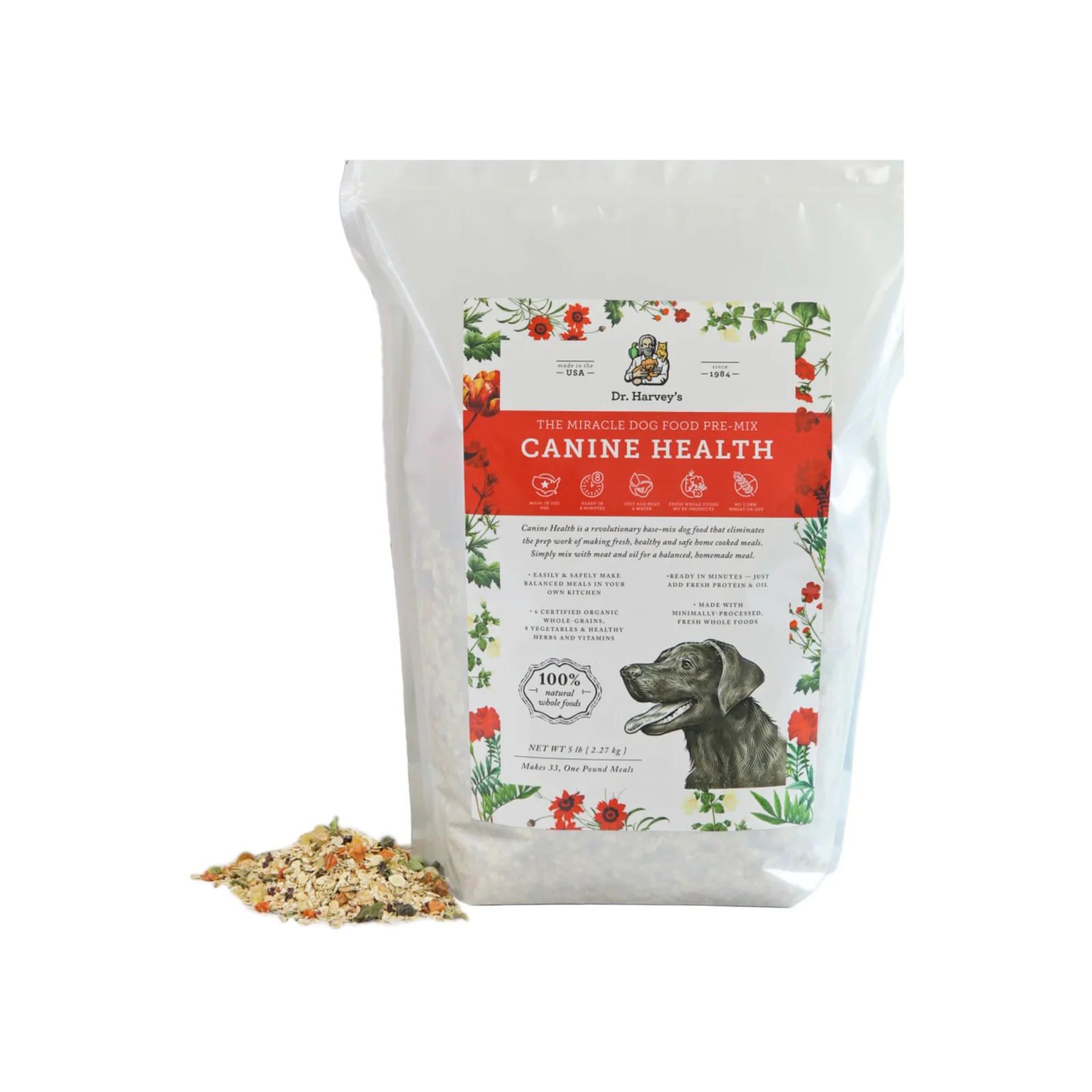 Dr. Harvey's Canine Health Dehydrated Whole Food Base Pre-Mix Dog Food - Image 2