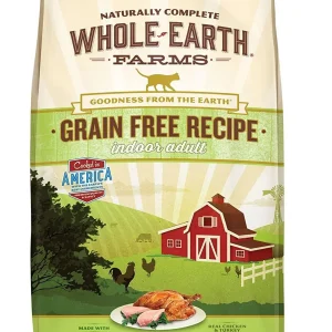 Whole Earth Farms Grain-Free Indoor Adult Dry Cat Food - 10 lb Bag