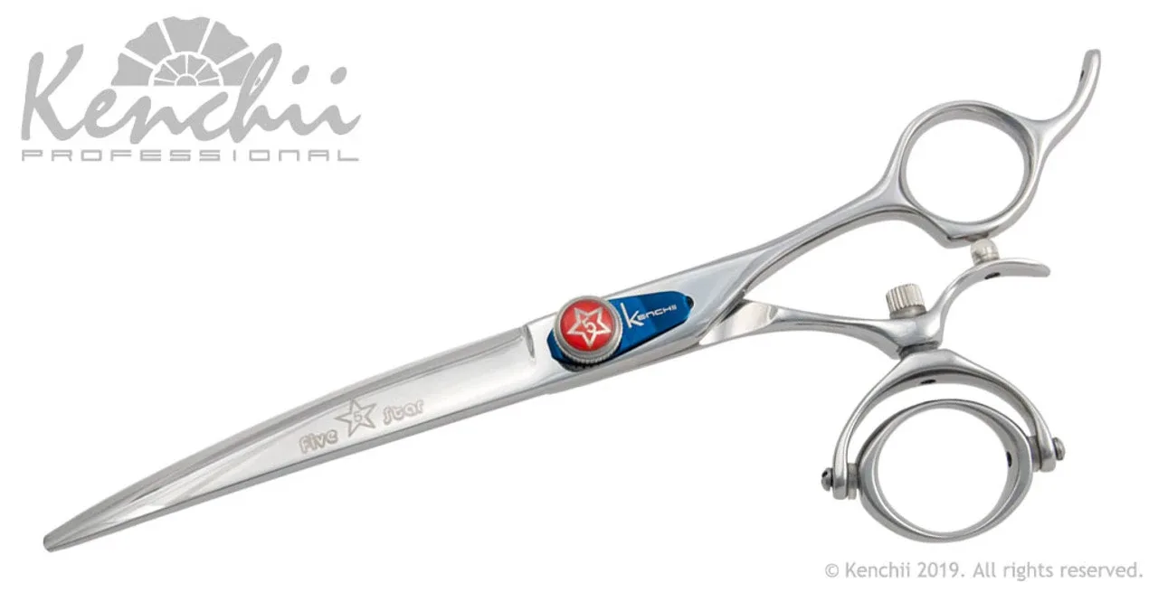 Kenchii Five Star Double Swivel Curved Shear, 7 inch