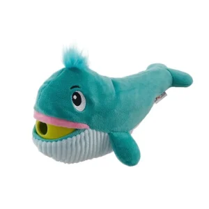 Nina Ottosson Big Mouthz Whale Interactive Plush Dog Puzzle Dog Toy Blue