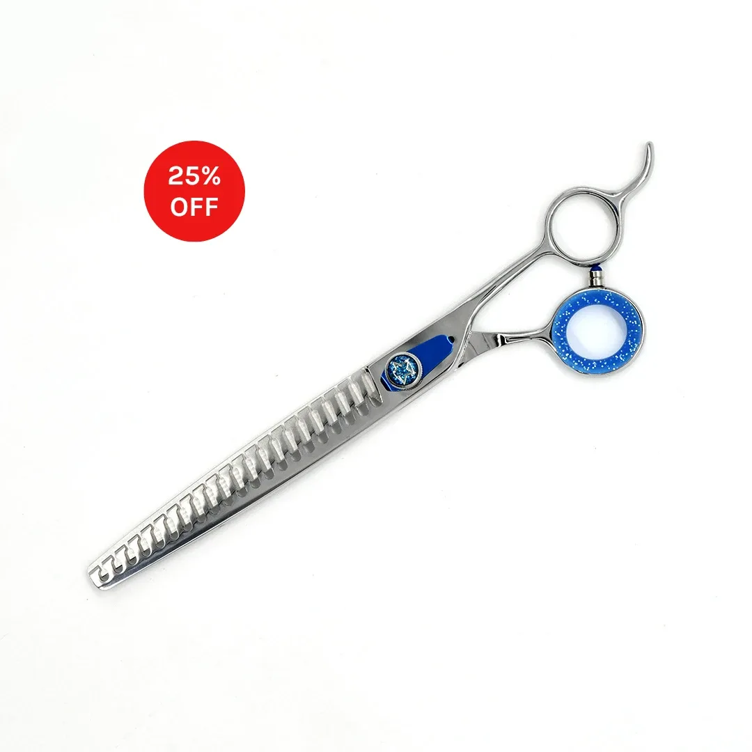 Monk Blue 21-Tooth Blending Shear, 8.5 inch