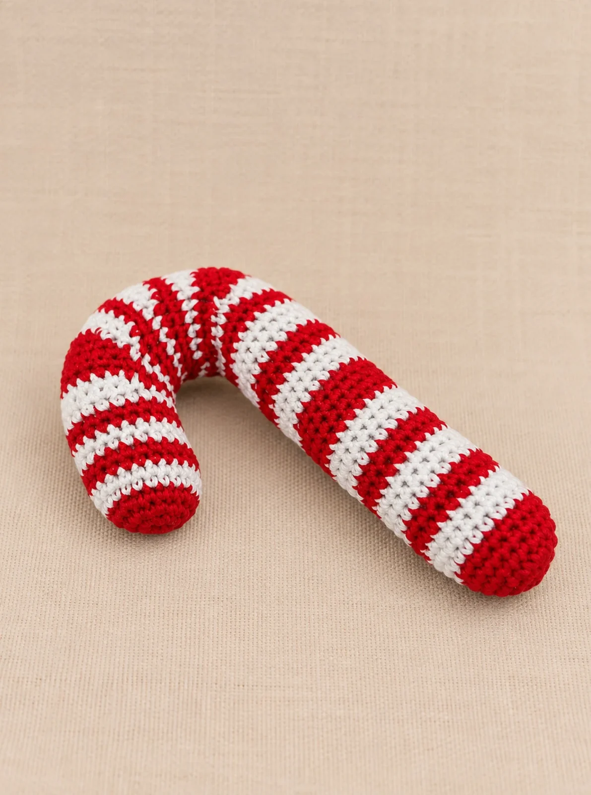 CANDY CANE CROCHET DOG TOY